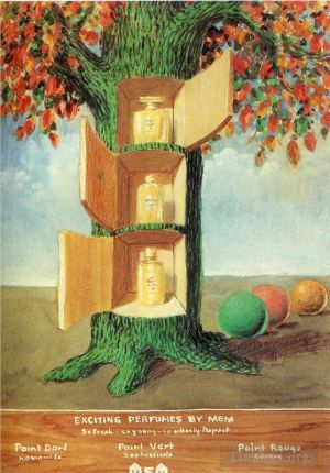 Contemporary Artwork by Rene Magritte - Poster exciting perfumes by mem 1946