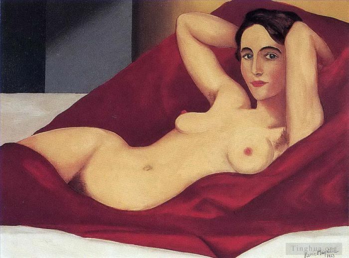 Rene Magritte's Contemporary Various Paintings - Reclining nude 1925