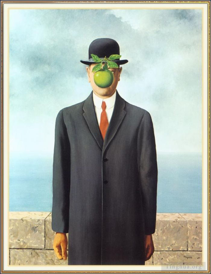 Rene Magritte's Contemporary Various Paintings - Son of man 1964
