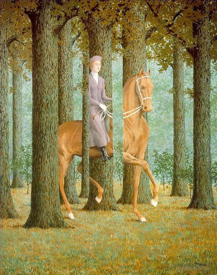 Rene Magritte's Contemporary Various Paintings - The blank signature 1965