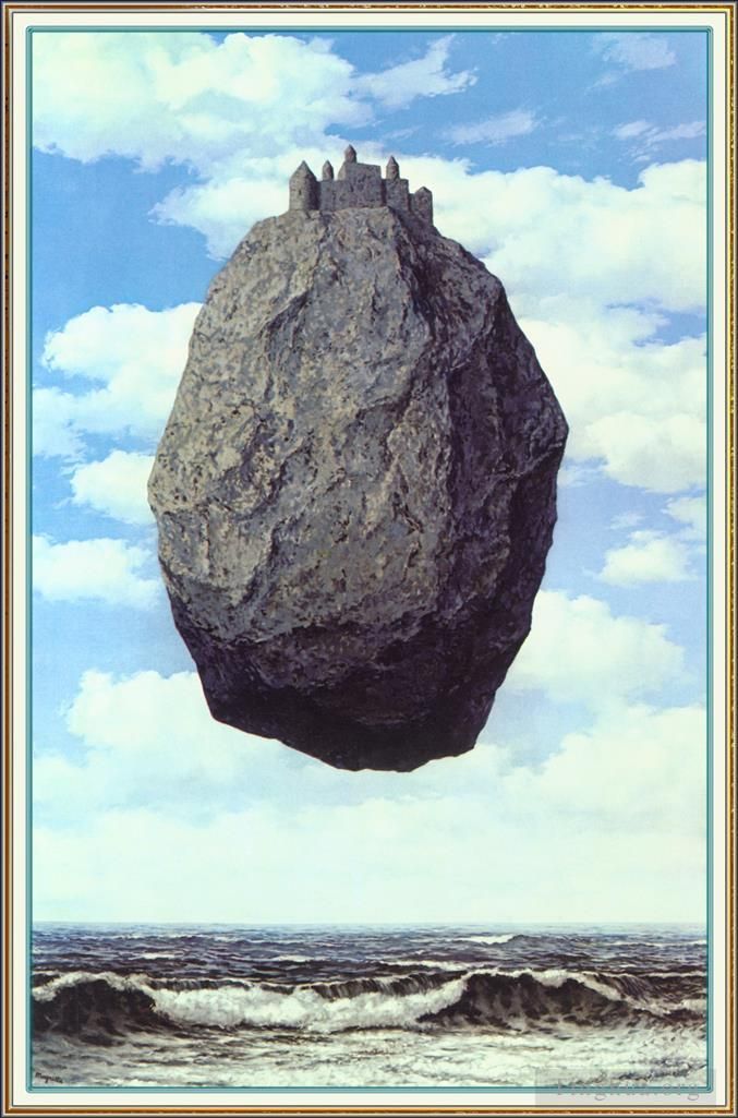 Rene Magritte's Contemporary Various Paintings - The castle of the pyrenees 1959