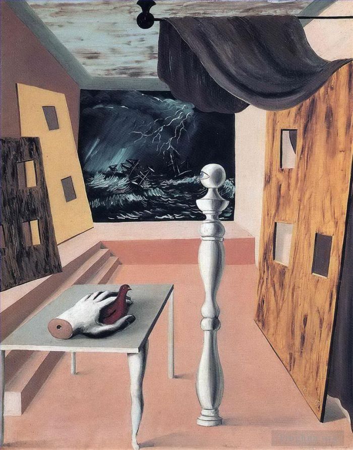 Rene Magritte's Contemporary Various Paintings - The difficult crossing 1926