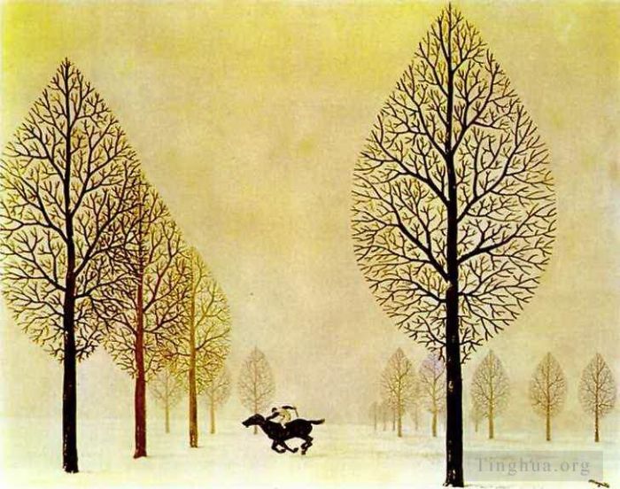 Rene Magritte's Contemporary Various Paintings - The lost jockey 1948