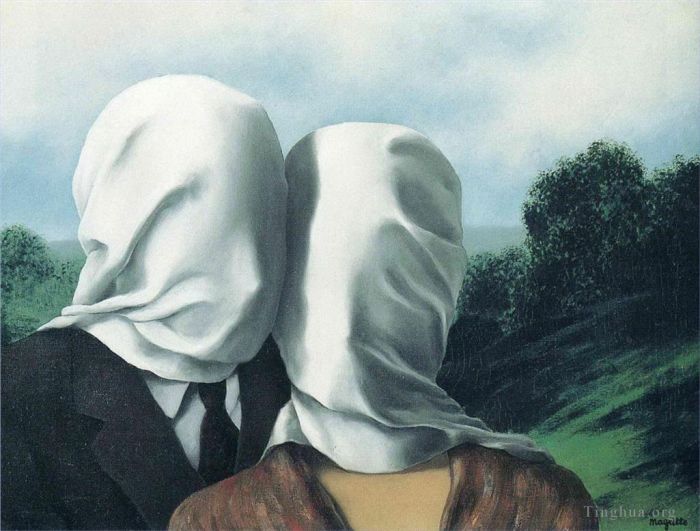 Rene Magritte's Contemporary Various Paintings - The lovers 1928