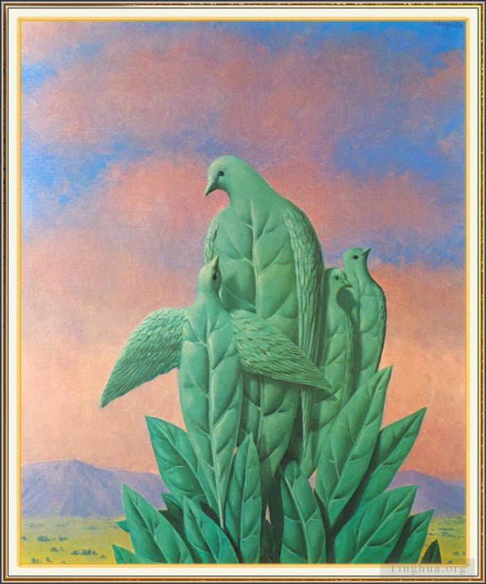 Rene Magritte's Contemporary Various Paintings - The natural graces 1963