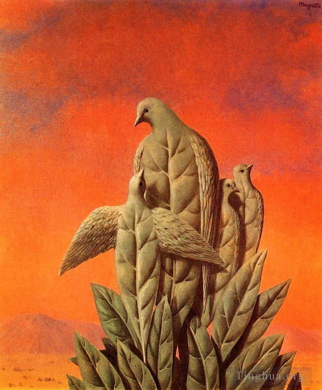 Rene Magritte's Contemporary Various Paintings - The natural graces 1964