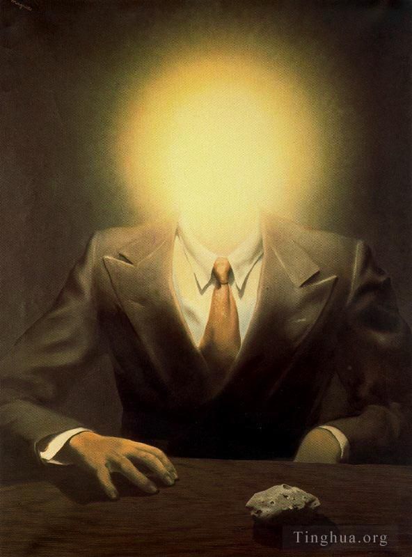 Rene Magritte's Contemporary Various Paintings - The pleasure principle portrait of edward james 1937