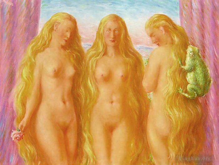 Rene Magritte's Contemporary Various Paintings - The sea of flames 1946