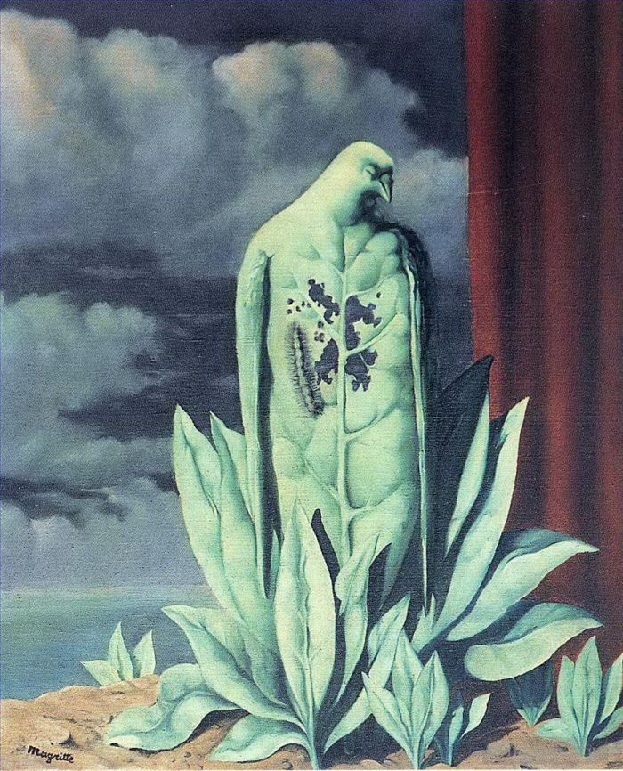 Rene Magritte's Contemporary Various Paintings - The taste of sorrow 1948
