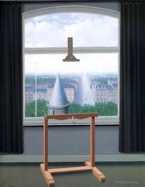 Contemporary Artwork by Rene Magritte - Where euclide walked 1955
