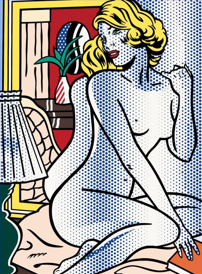 Roy Lichtenstein's Contemporary Various Paintings - Blue nude