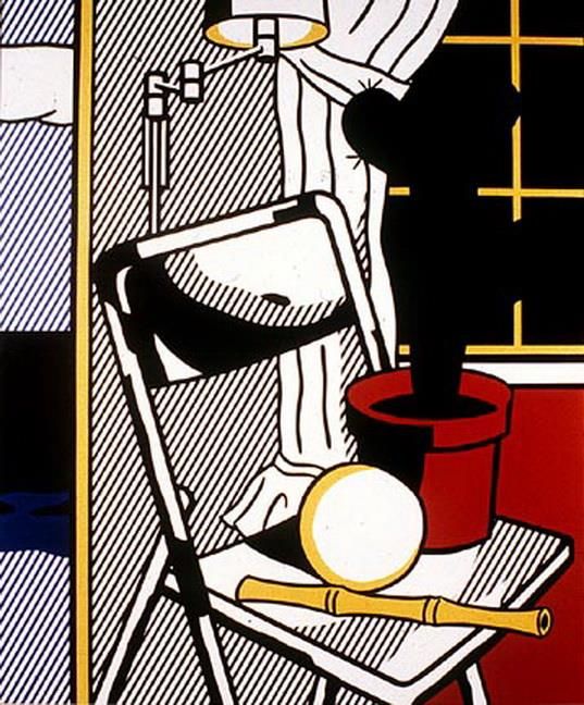 Roy Lichtenstein's Contemporary Various Paintings - Interior with cactus 1978