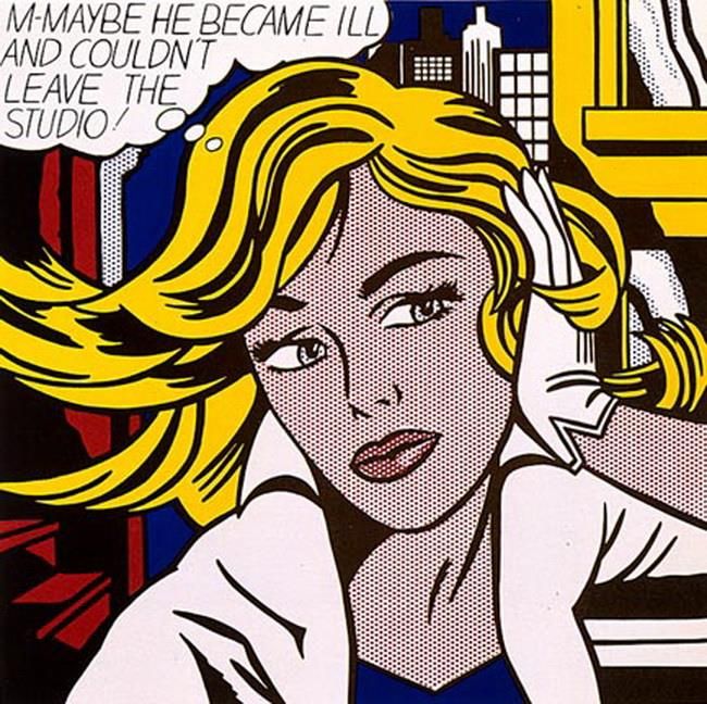 Roy Lichtenstein's Contemporary Various Paintings - M maybe 1965