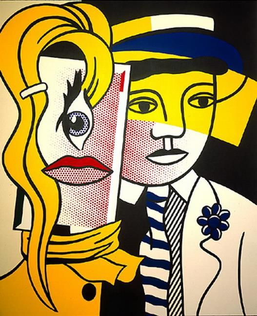 Roy Lichtenstein's Contemporary Various Paintings - Stepping out 1978