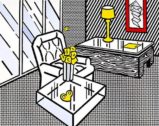 Roy Lichtenstein's Contemporary Various Paintings - The den 1990