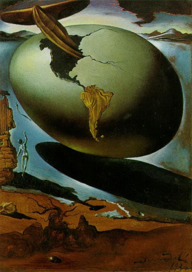Salvador Dali's Contemporary Oil Painting - Allegory of an American Christmas