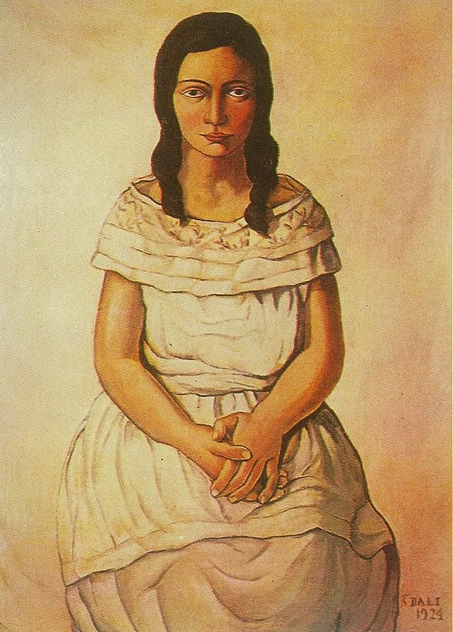 Salvador Dali's Contemporary Oil Painting - Ana Maria