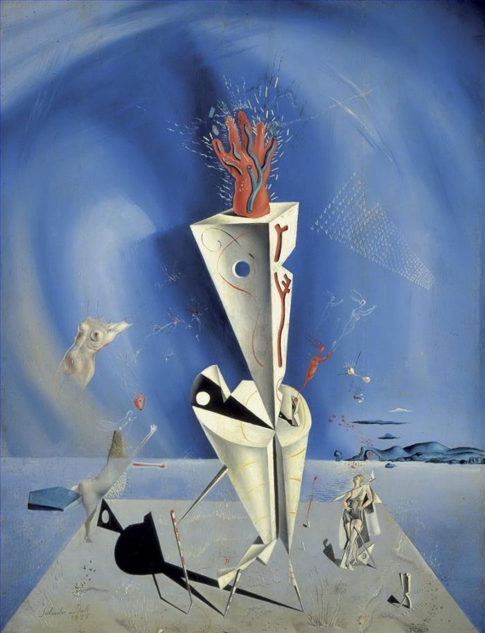 Salvador Dali's Contemporary Oil Painting - Apparatus and Hand