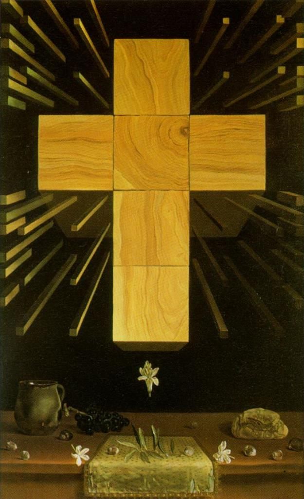 Salvador Dali's Contemporary Oil Painting - Arithmosophic Cross