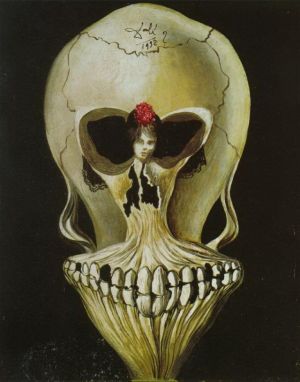 Contemporary Artwork by Salvador Dali - Ballerina in a Death s Head