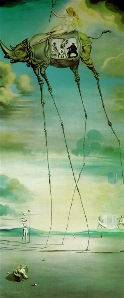 Salvador Dali's Contemporary Oil Painting - Celestial Ride