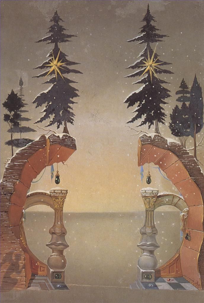 Salvador Dali's Contemporary Oil Painting - Christmas