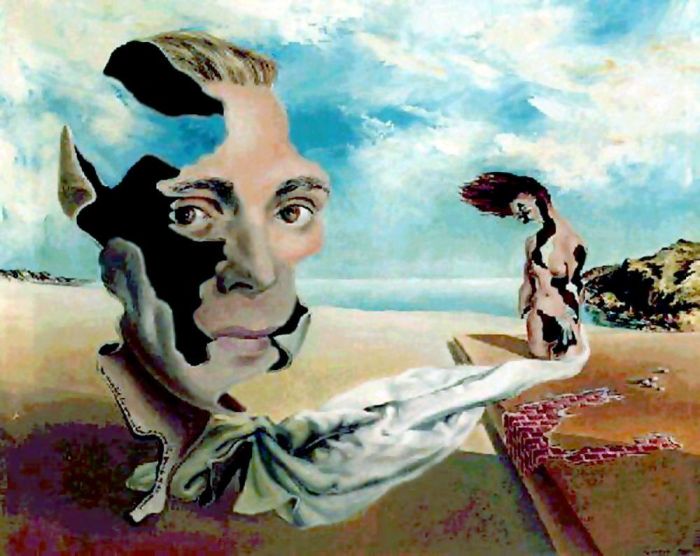 Salvador Dali's Contemporary Oil Painting - Corrosive