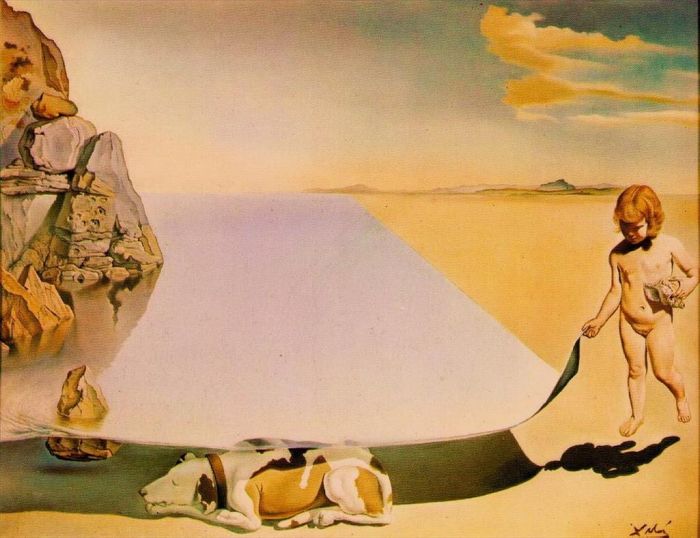Salvador Dali's Contemporary Oil Painting - Dali at the age of six