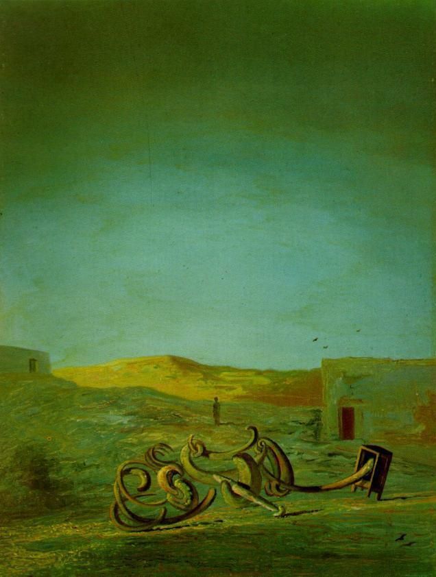 Salvador Dali's Contemporary Oil Painting - Desert Landscape
