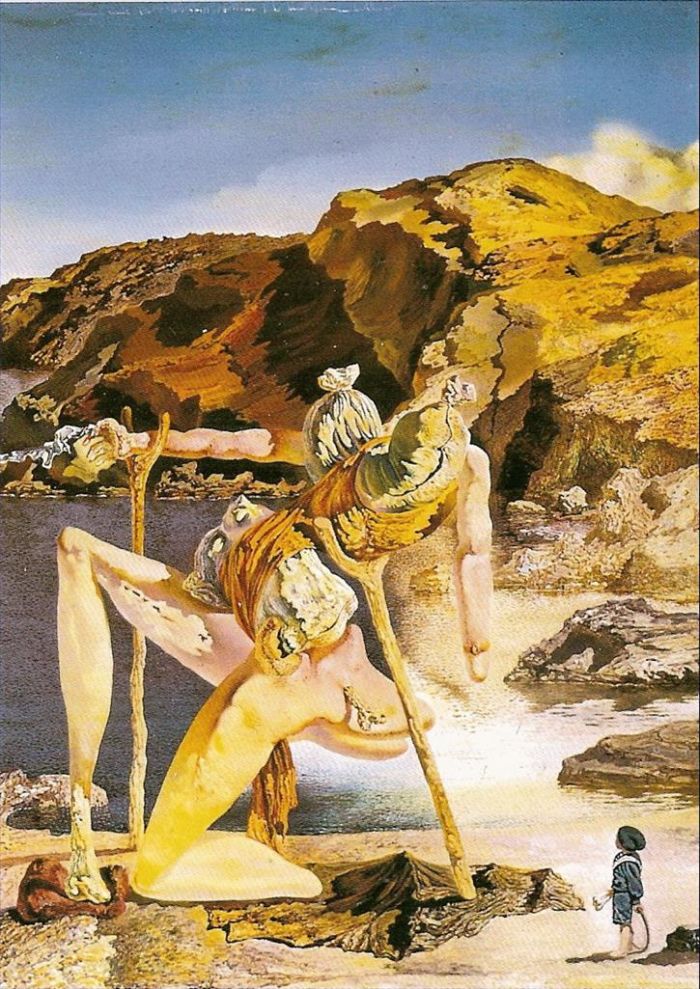 Salvador Dali's Contemporary Oil Painting - El espectro del sex appeal o Espectro de la livido