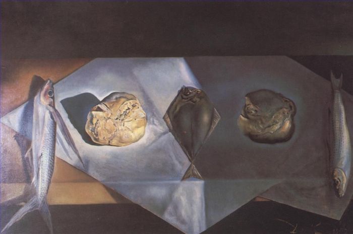 Salvador Dali's Contemporary Oil Painting - Eucharistic Still Life