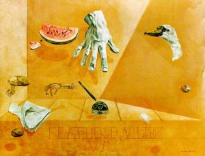 Contemporary Artwork by Salvador Dali - Feather Equilibrium Interatomic Balance of a Swans Feather