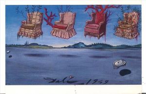 Contemporary Artwork by Salvador Dali - Four Armchairs in the Sky