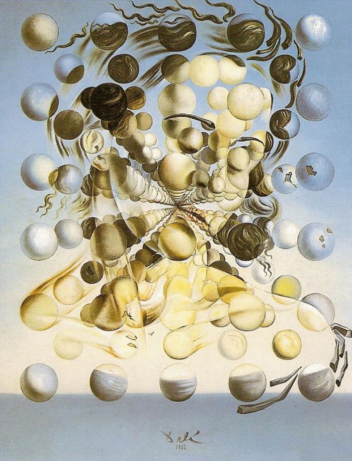 Salvador Dali's Contemporary Oil Painting - Galat a de las esferas