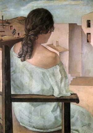 Contemporary Oil Painting - Girl from the Back