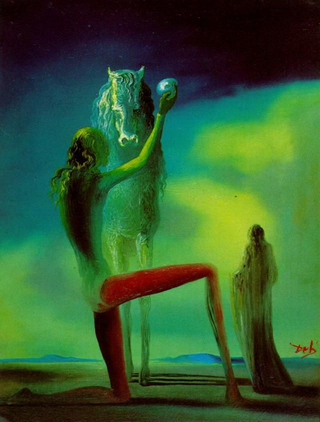 Salvador Dali's Contemporary Oil Painting - Knights of Death