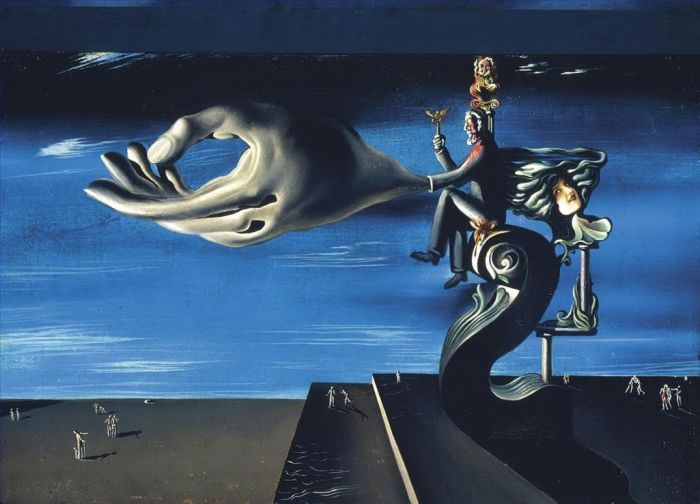Salvador Dali's Contemporary Oil Painting - La Main Les Remords de conscience