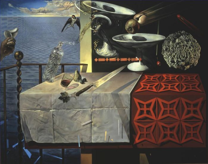 Salvador Dali's Contemporary Oil Painting - Living Still Life
