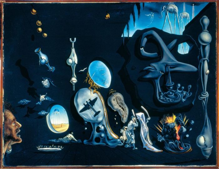 Salvador Dali's Contemporary Oil Painting - Melancholy Atomic
