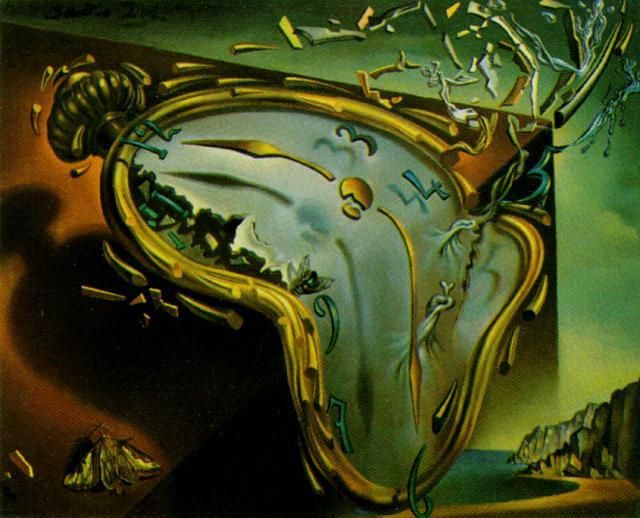Salvador Dali's Contemporary Oil Painting - Melting Watch
