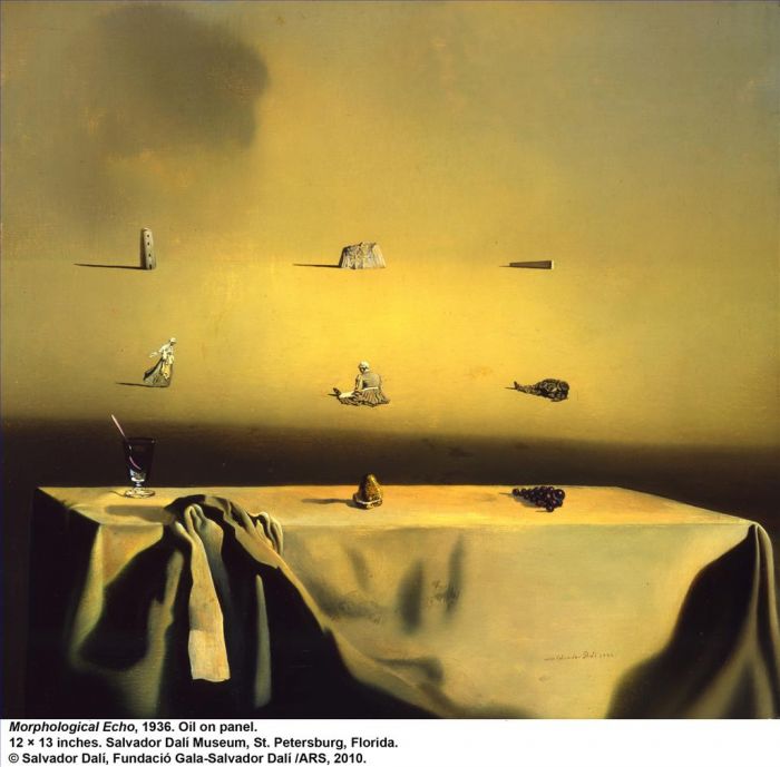 Salvador Dali's Contemporary Oil Painting - Morphological Echo 1936
