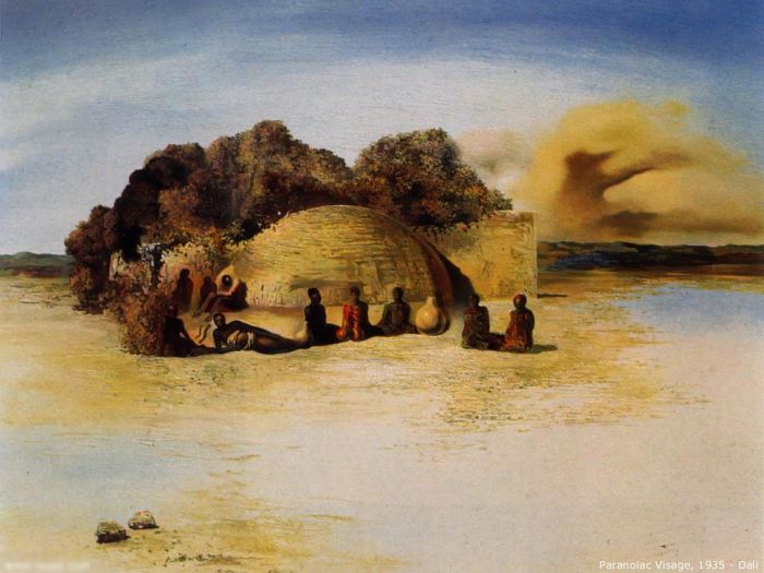 Salvador Dali's Contemporary Oil Painting - Paranoiac Visage