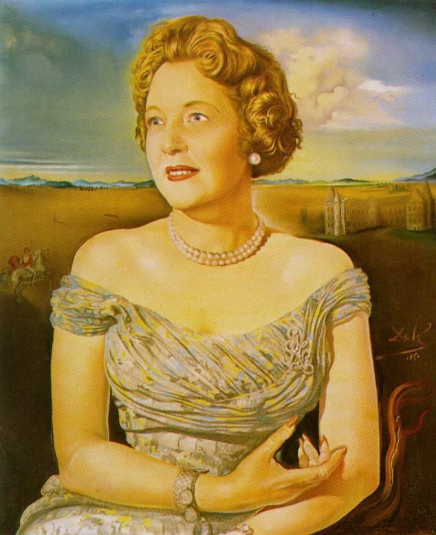 Salvador Dali's Contemporary Oil Painting - Portrait of Countess Ghislaine d Oultremont