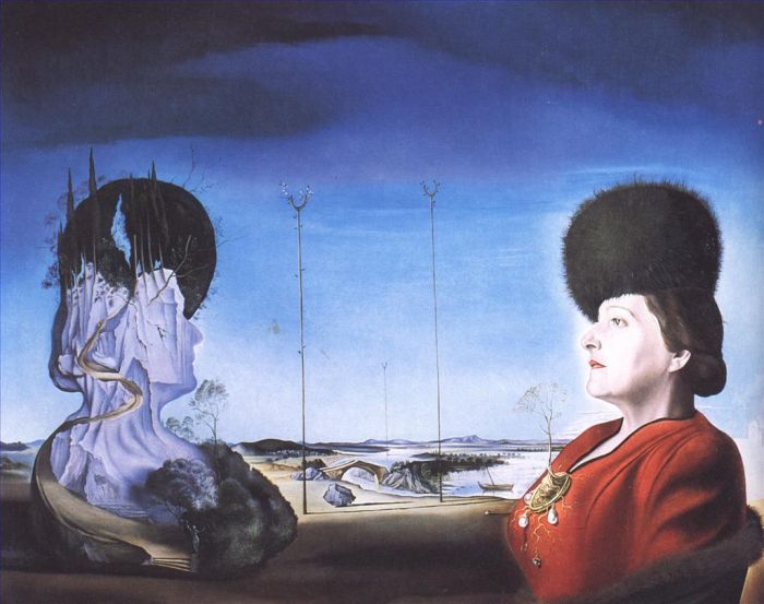 Salvador Dali's Contemporary Oil Painting - Portrait of Mrs Isabel Styler Tas