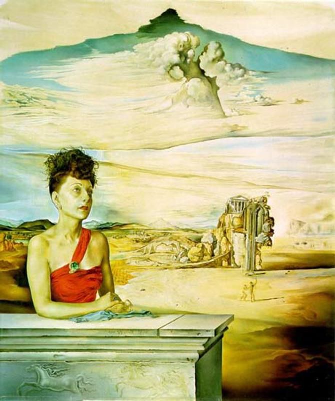 Salvador Dali's Contemporary Oil Painting - Portrait of Mrs Jack Warner