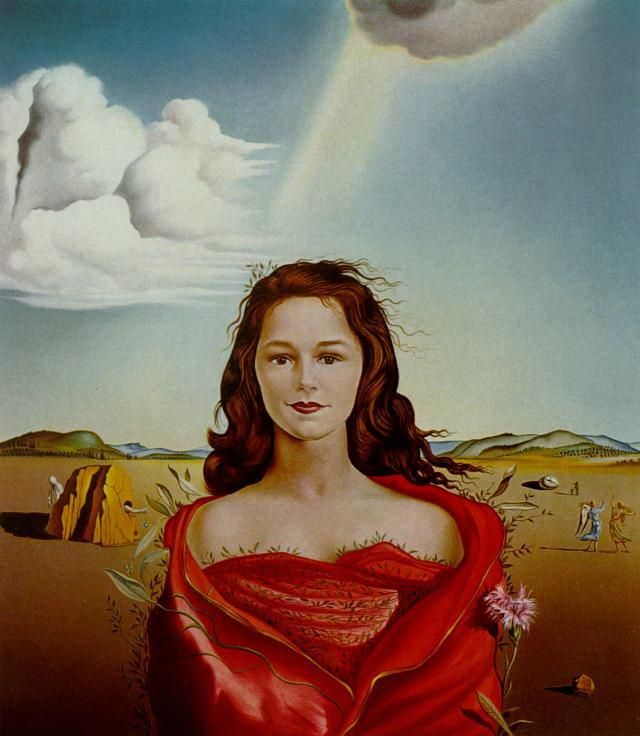 Salvador Dali's Contemporary Oil Painting - Portrait of Mrs Mary Sigall