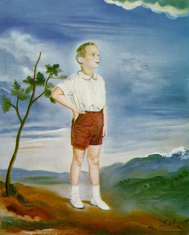 Salvador Dali's Contemporary Oil Painting - Portrait of a Child