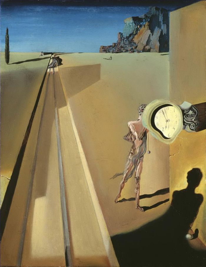 Salvador Dali's Contemporary Oil Painting - Premature Ossification of a Railway Station