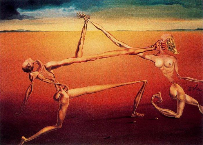 Salvador Dali's Contemporary Oil Painting - Rock n Roll