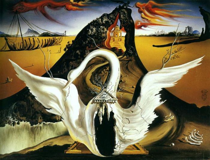 Salvador Dali's Contemporary Oil Painting - Set for Bacchanale